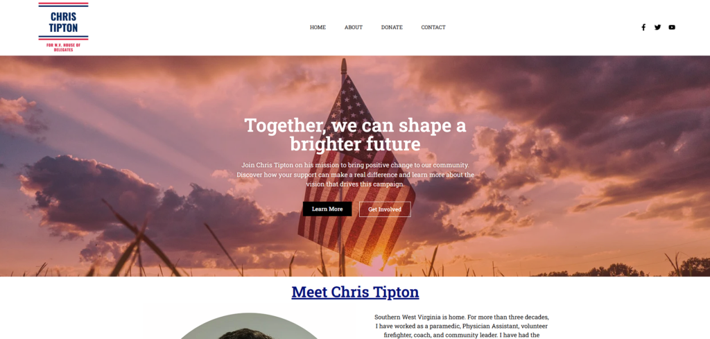 Screenshot 2026-03-14 110443 Tipton For House website in Charleston WV